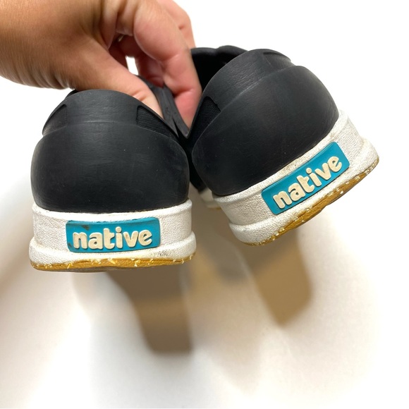 Native Robbie Sugarlite Slip On Sneakers Shoe Jiffy Black / Shell White Size C10 - Picture 6 of 10